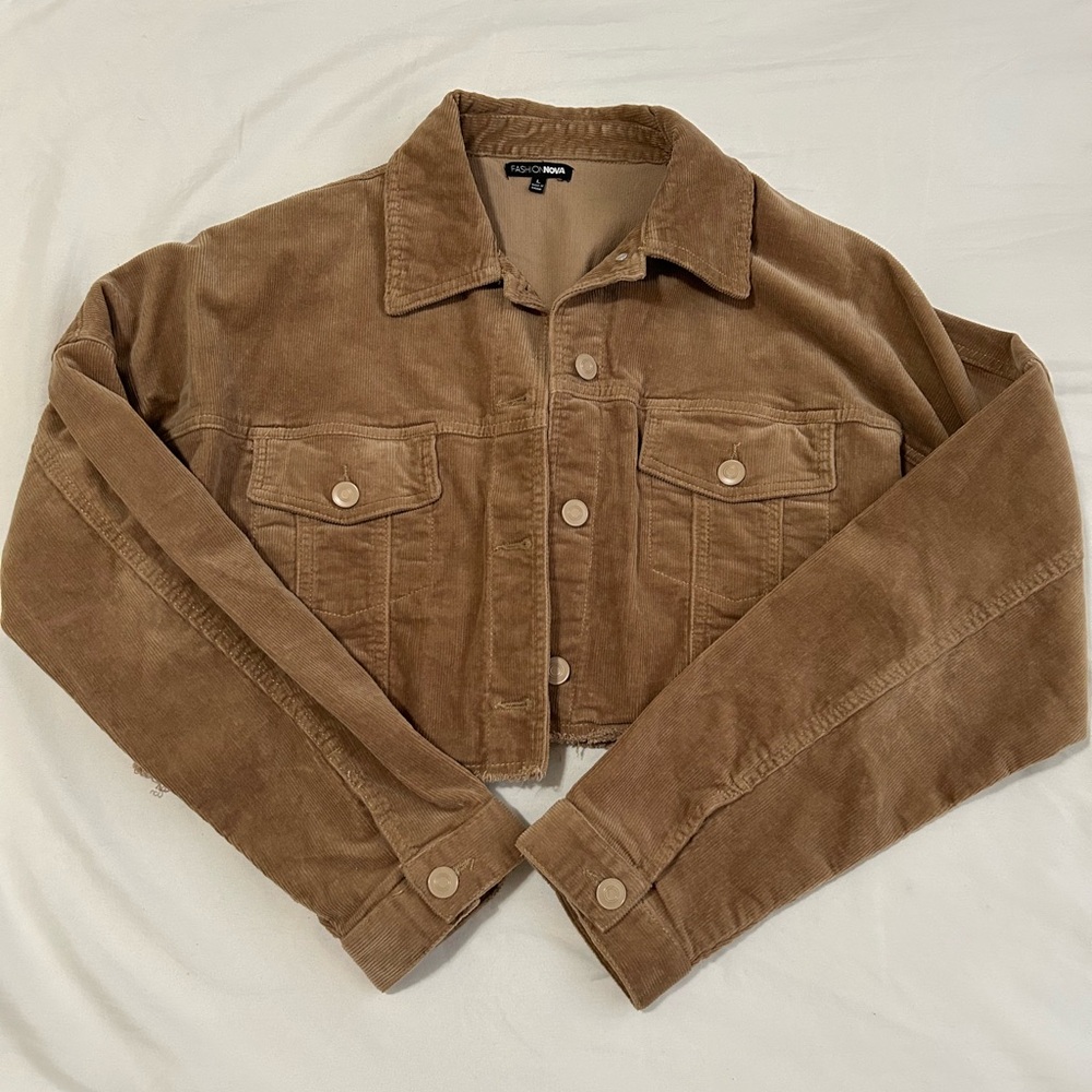 Fashion Nova Corduroy Cropped Jacket